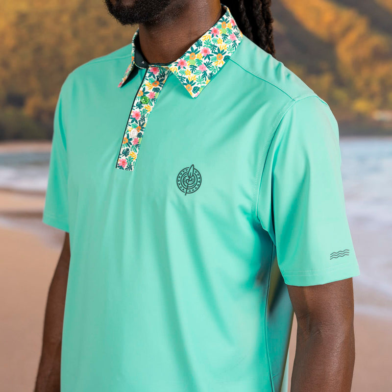 RSVLTS Know Who You Are All-Day Polo in Blue — detail 4