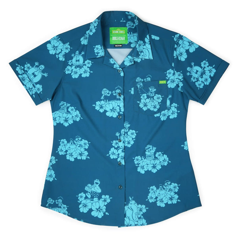 RSVLTS Petal Party Women's KUNUFLEX Short Sleeve Shirt — front view