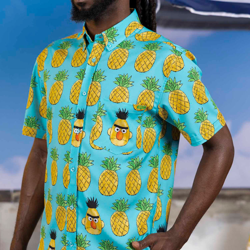 RSVLTS Bert-apple KUNUFLEX Short Sleeve Shirt in Green — detail 4
