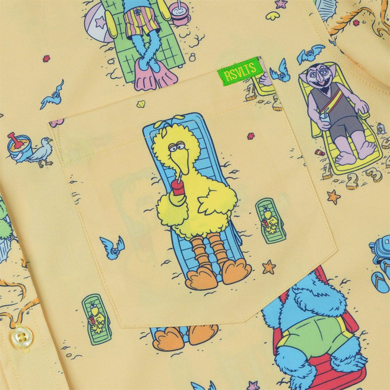 RSVLTS Sunny Daze KUNUFLEX Short Sleeve Shirt in Yellow — detail 3