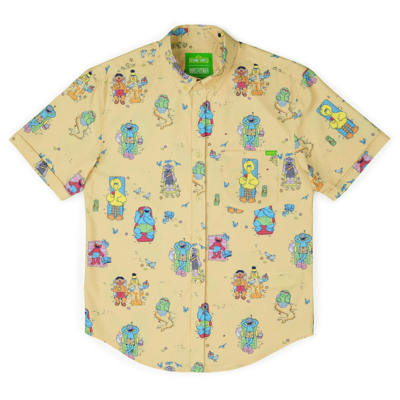 RSVLTS Sunny Daze KUNUFLEX Short Sleeve Shirt in Yellow — detail 5