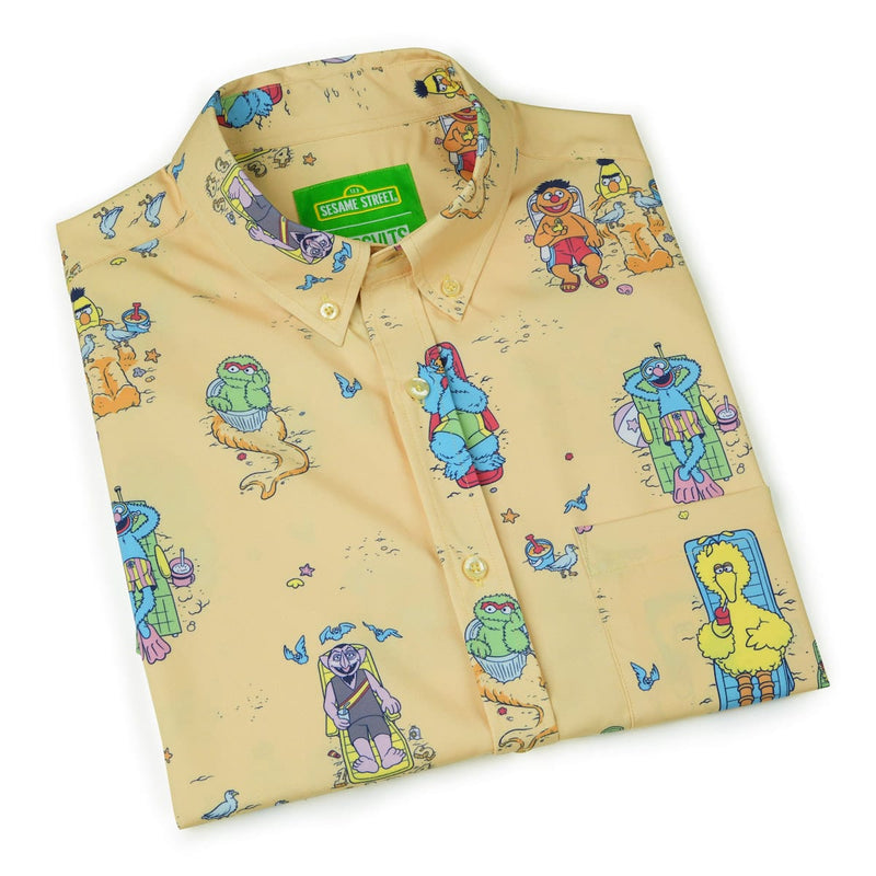 RSVLTS Sunny Daze KUNUFLEX Short Sleeve Shirt in Yellow — detail 8