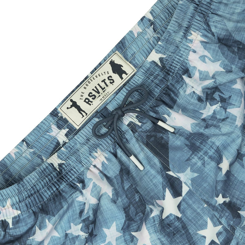 RSVLTS Star-Spangled Banger Hybrid Shorts in Blue — detail 3