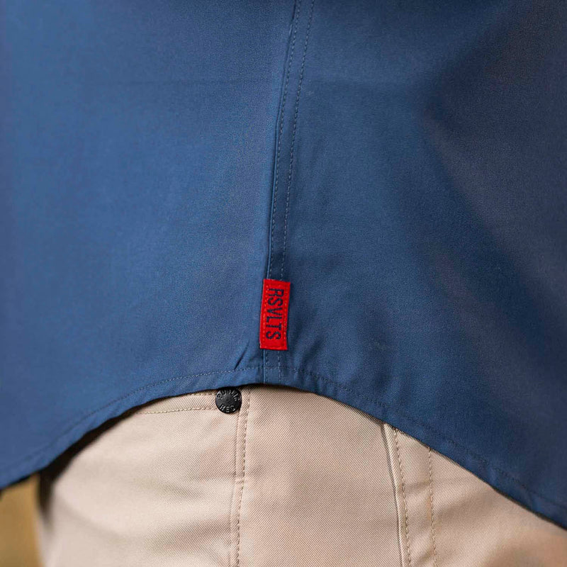 RSVLTS Red Glare Roper Short Sleeve Shirt in Blue — detail 7