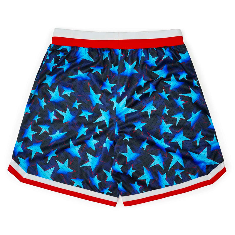 RSVLTS Bold Glory Mesh Shorts in Blue — detail 3