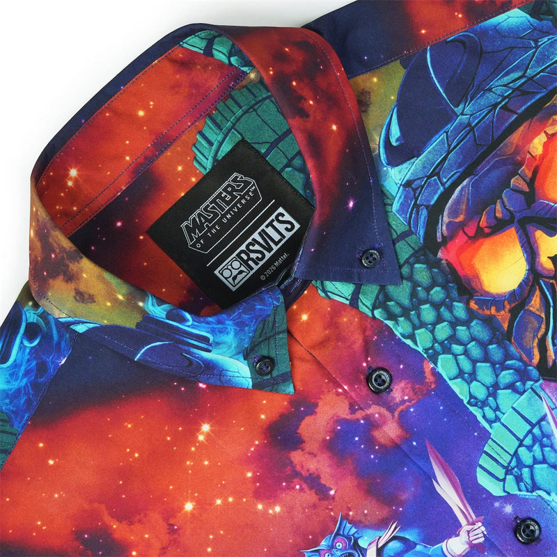 RSVLTS Battle for Eternia KUNUFLEX Short Sleeve Shirt in Blue — detail 3