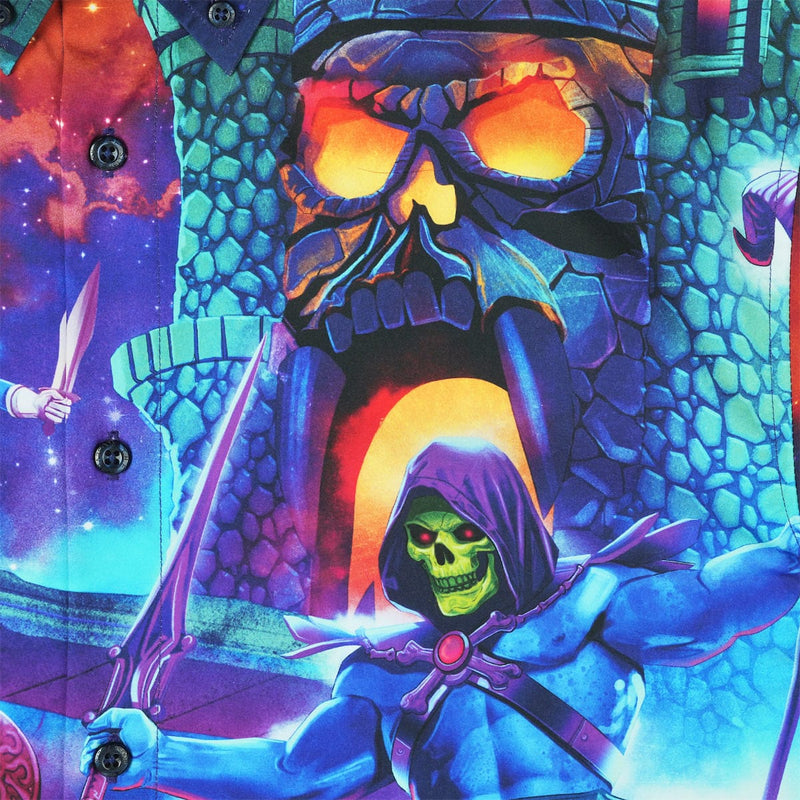 RSVLTS Battle for Eternia KUNUFLEX Short Sleeve Shirt in Blue — detail 5
