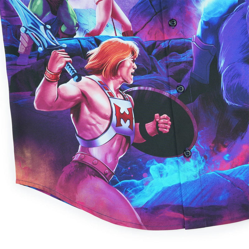 RSVLTS Battle for Eternia KUNUFLEX Short Sleeve Shirt in Blue — detail 6