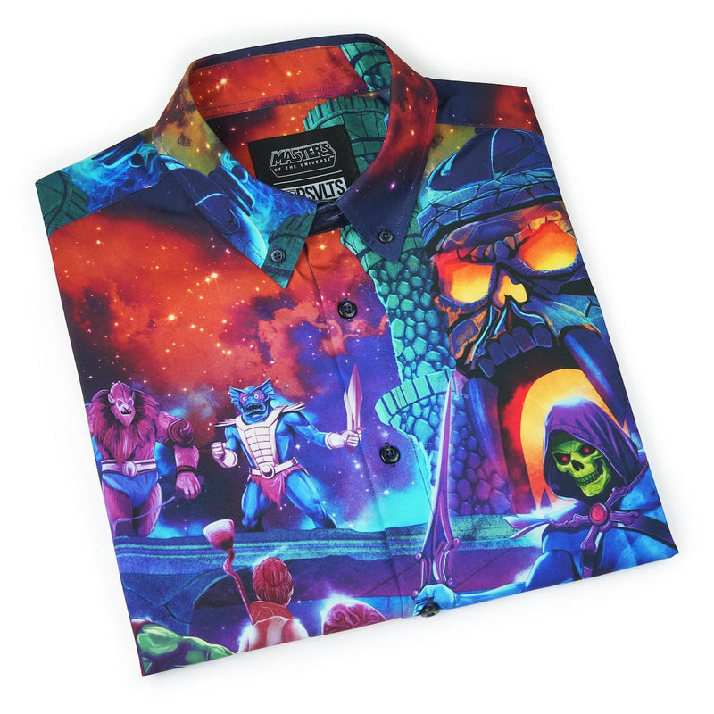 RSVLTS Battle for Eternia KUNUFLEX Short Sleeve Shirt in Blue — detail 8