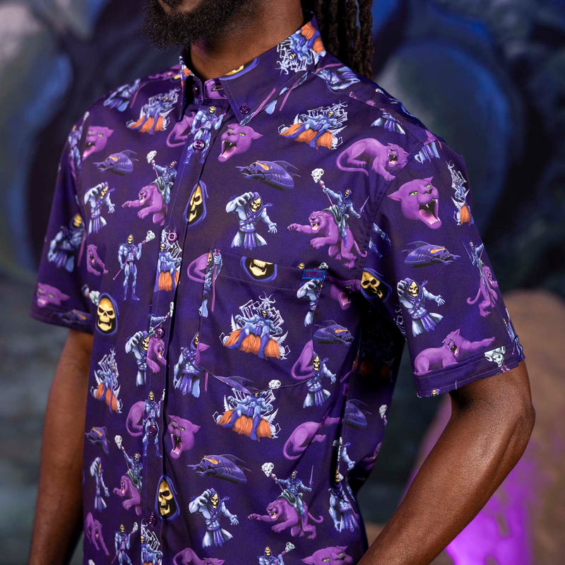 RSVLTS Purrr-fectly Evil KUNUFLEX Short Sleeve Shirt in Purple — detail 2