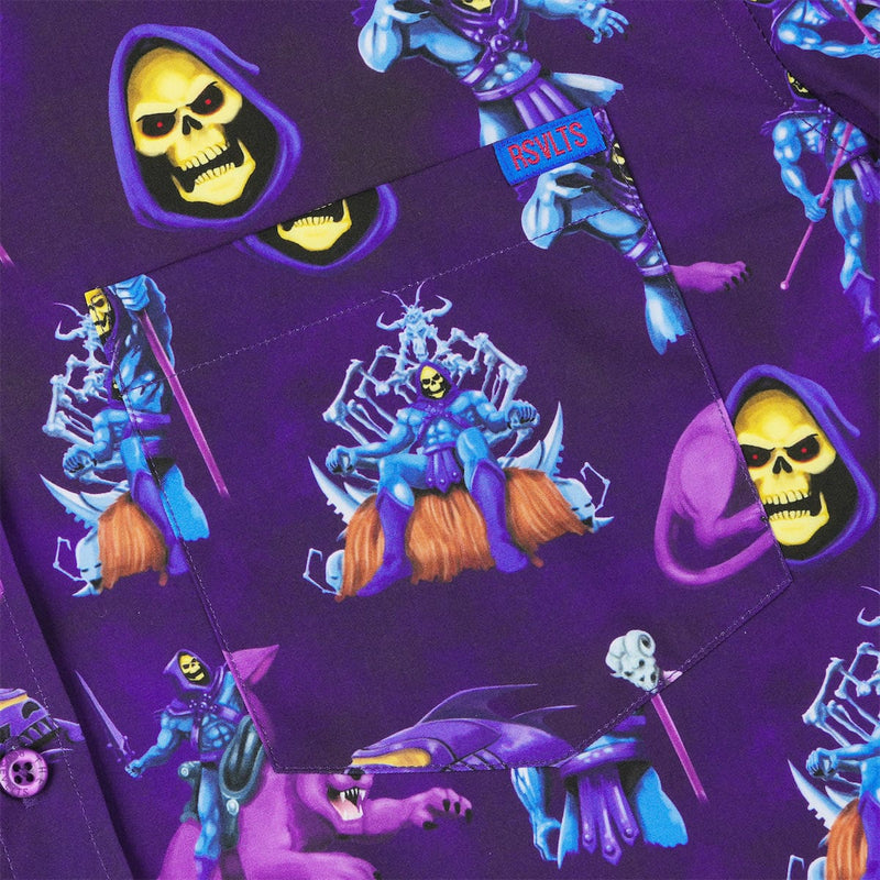 RSVLTS Purrr-fectly Evil KUNUFLEX Short Sleeve Shirt in Purple — detail 3