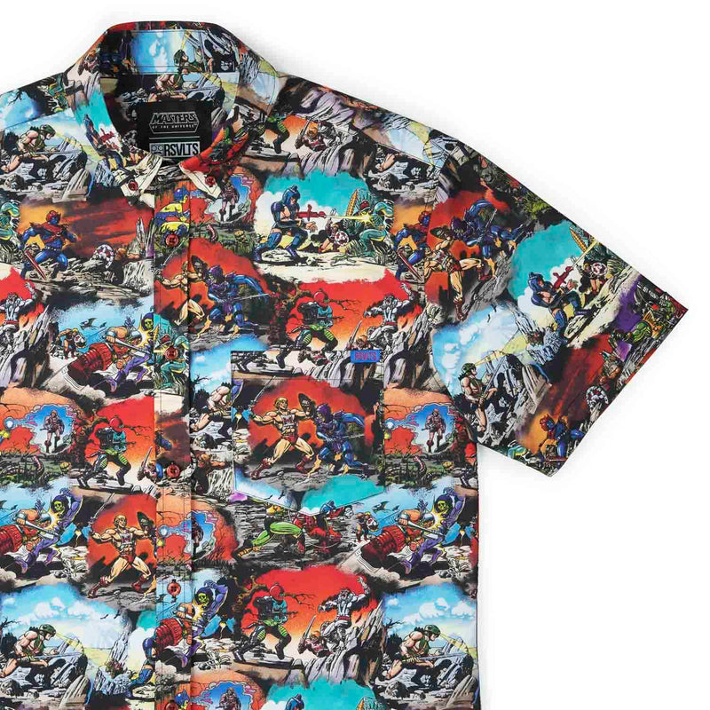 RSVLTS Panels of Power KUNUFLEX Short Sleeve Shirt in Multicolor — front view