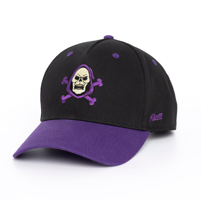 RSVLTS Skel Cap 5-Panel Curved Brim Hat in Black — detail 7