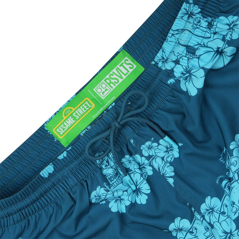 RSVLTS Petal Party Hybrid Shorts in Blue — detail 3