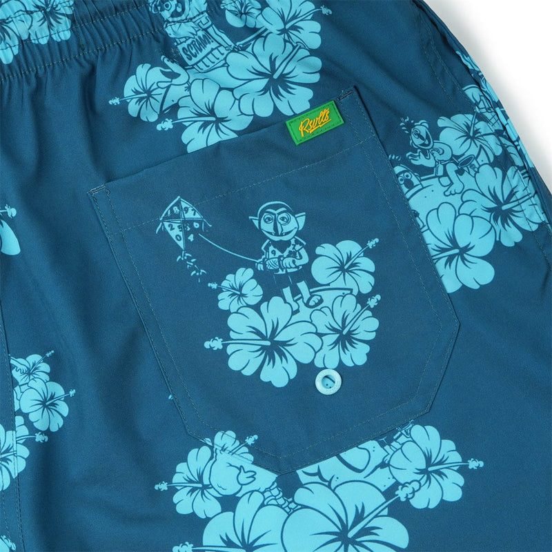 RSVLTS Petal Party Hybrid Shorts in Blue — detail 4