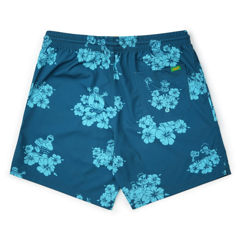 RSVLTS Petal Party Hybrid Shorts in Blue — detail 5