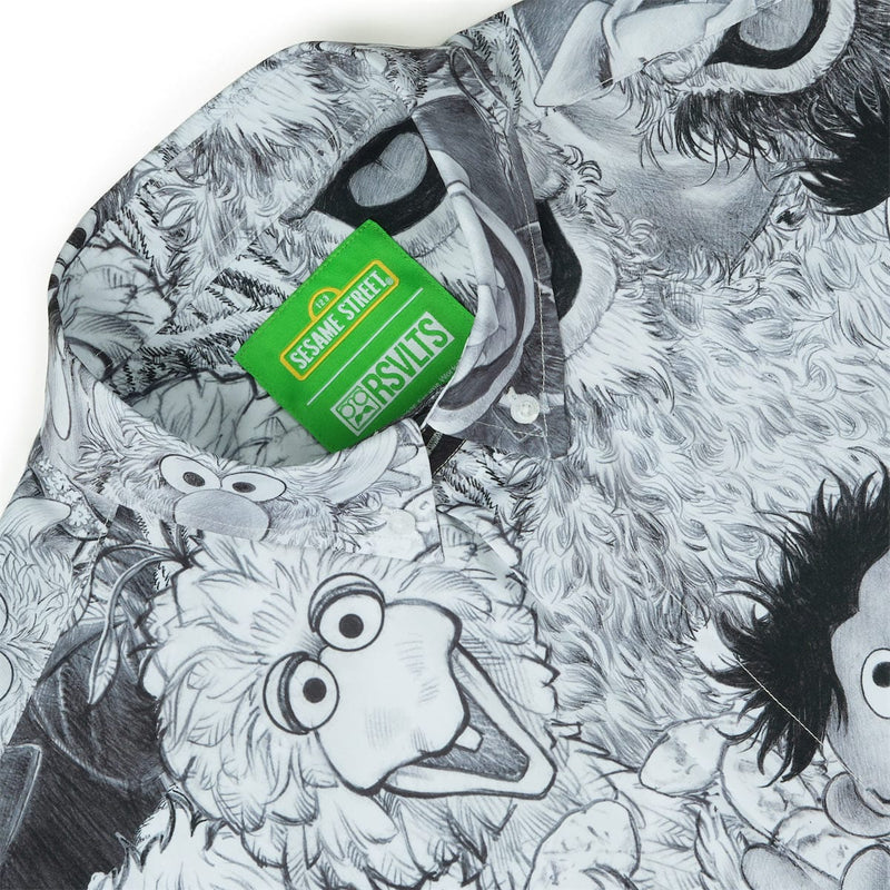 RSVLTS Hyperreal Hijinks KUNUFLEX Short Sleeve Shirt in Black — detail 2