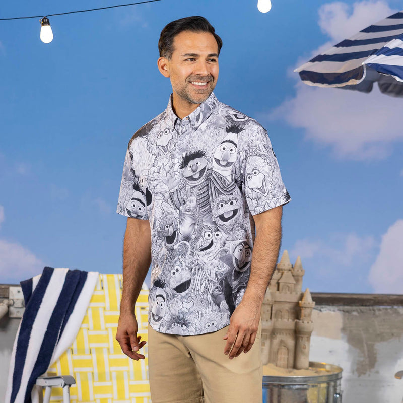 RSVLTS Hyperreal Hijinks KUNUFLEX Short Sleeve Shirt in Black — detail 3