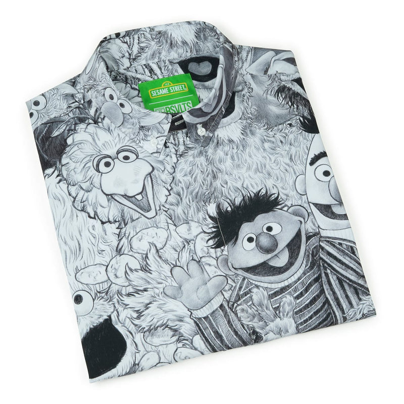 RSVLTS Hyperreal Hijinks KUNUFLEX Short Sleeve Shirt in Black — detail 8