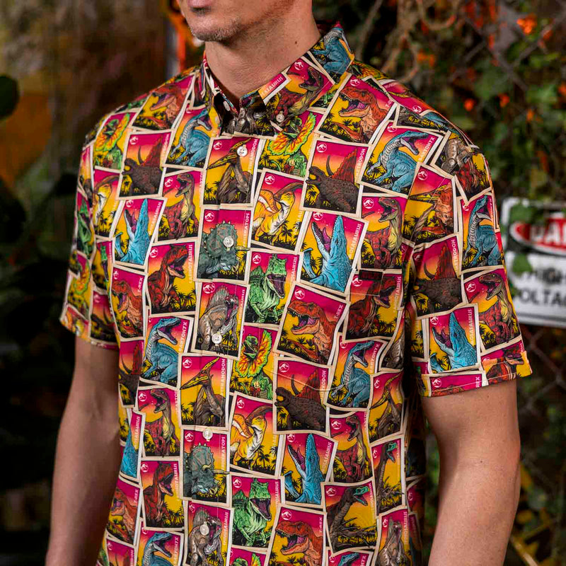 RSVLTS That Is One Big Pile of Cards KUNUFLEX Short Sleeve Shirt in Multicolor — detail 4