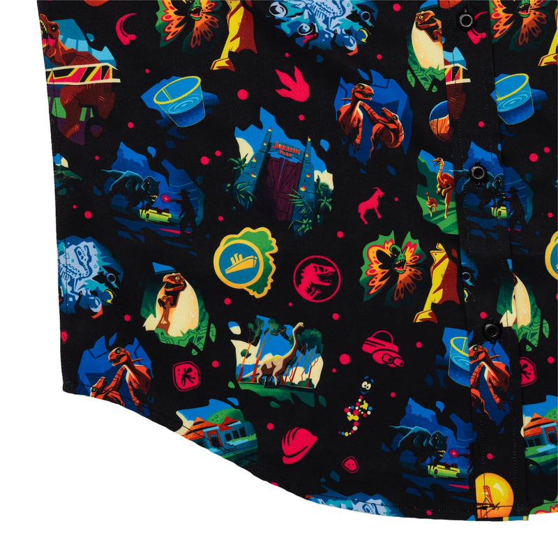 RSVLTS Neon ‘93 KUNUFLEX Short Sleeve Shirt in Black — detail 7