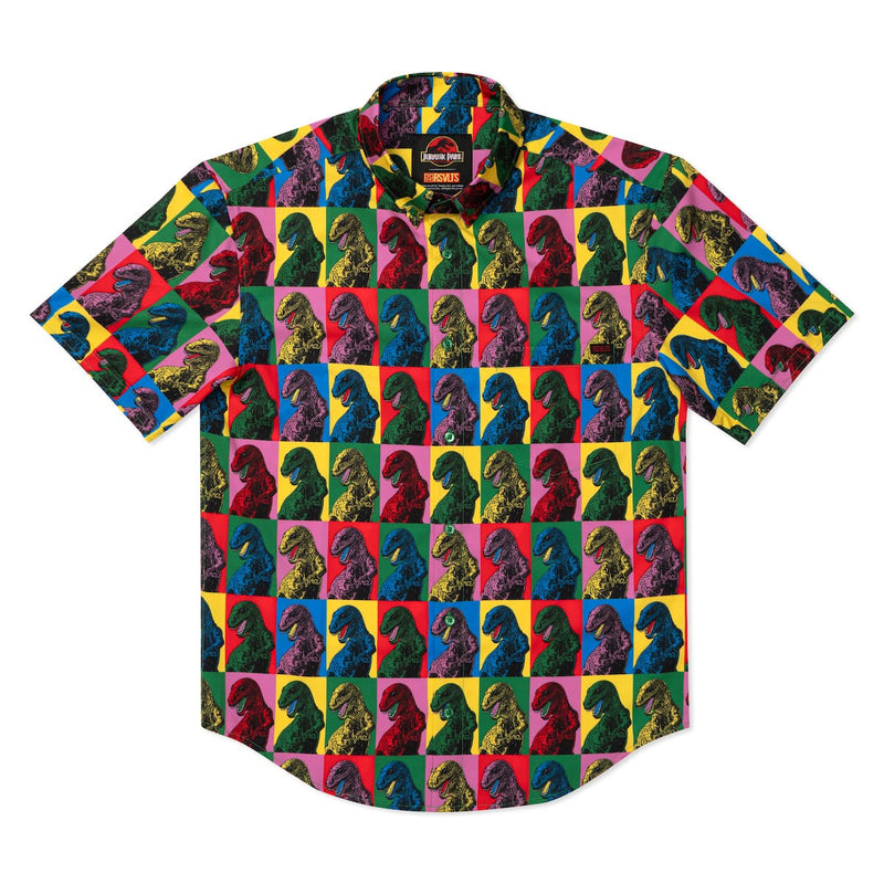 RSVLTS Jurassic Pop KUNUFLEX Short Sleeve Shirt in Multicolor — detail 5
