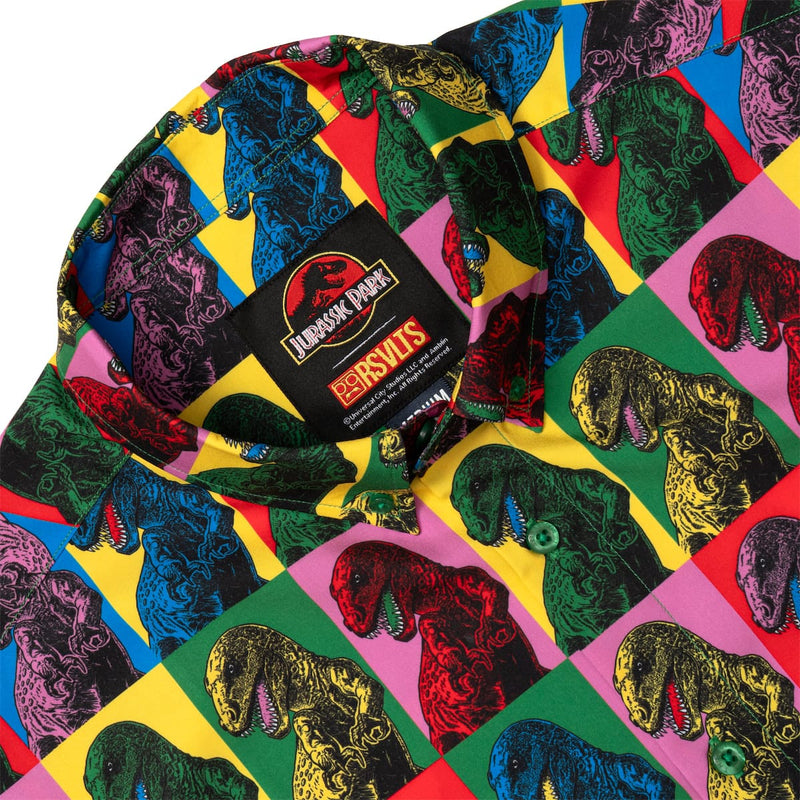 RSVLTS Jurassic Pop KUNUFLEX Short Sleeve Shirt in Multicolor — detail 6