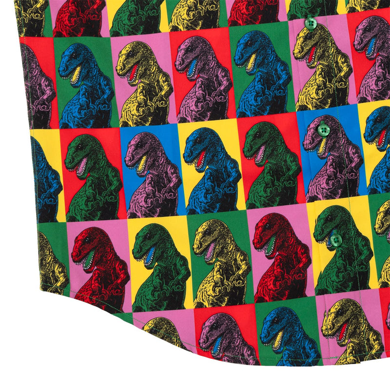 RSVLTS Jurassic Pop KUNUFLEX Short Sleeve Shirt in Multicolor — detail 7