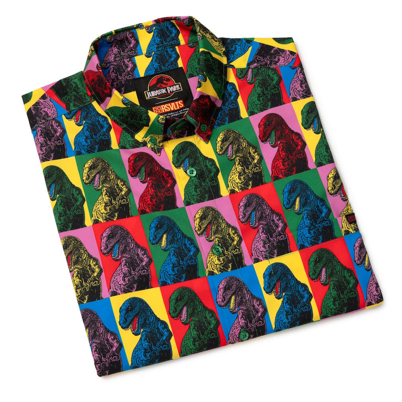 RSVLTS Jurassic Pop KUNUFLEX Short Sleeve Shirt in Multicolor — detail 8