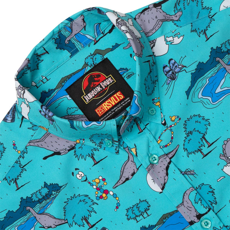 RSVLTS The Miracle of Cloning KUNUFLEX Short Sleeve Shirt in Blue — detail 6