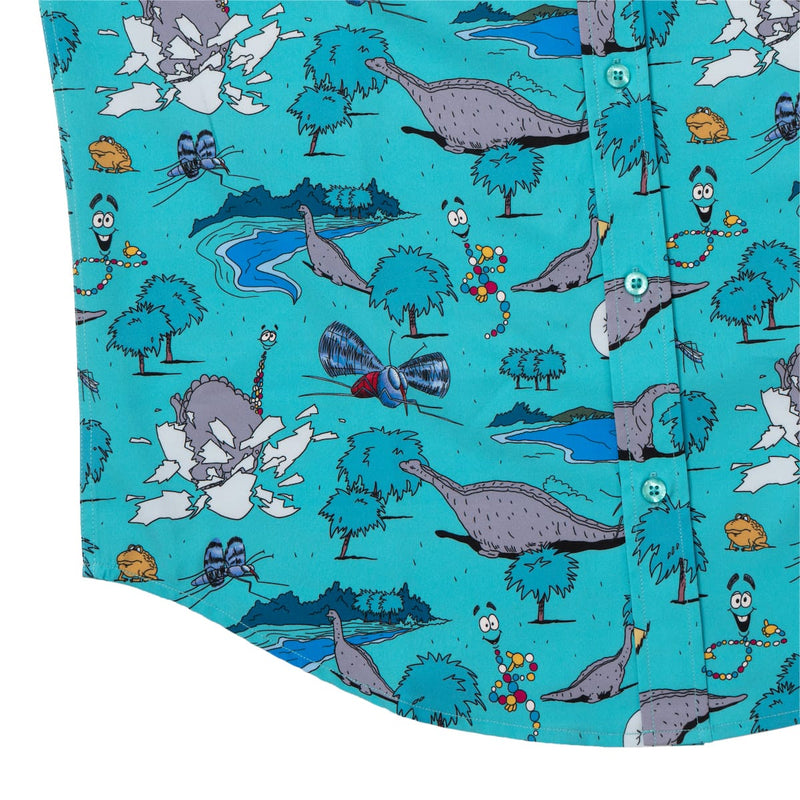 RSVLTS The Miracle of Cloning KUNUFLEX Short Sleeve Shirt in Blue — detail 7