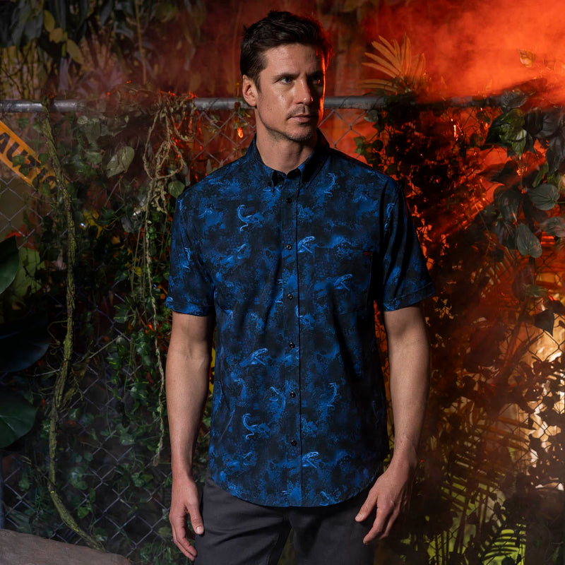 RSVLTS Assets Out of Containment KUNUFLEX Short Sleeve Shirt in Black — detail 2