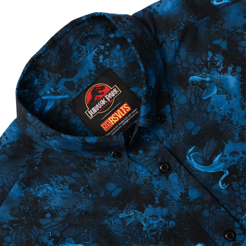 RSVLTS Assets Out of Containment KUNUFLEX Short Sleeve Shirt in Black — detail 6