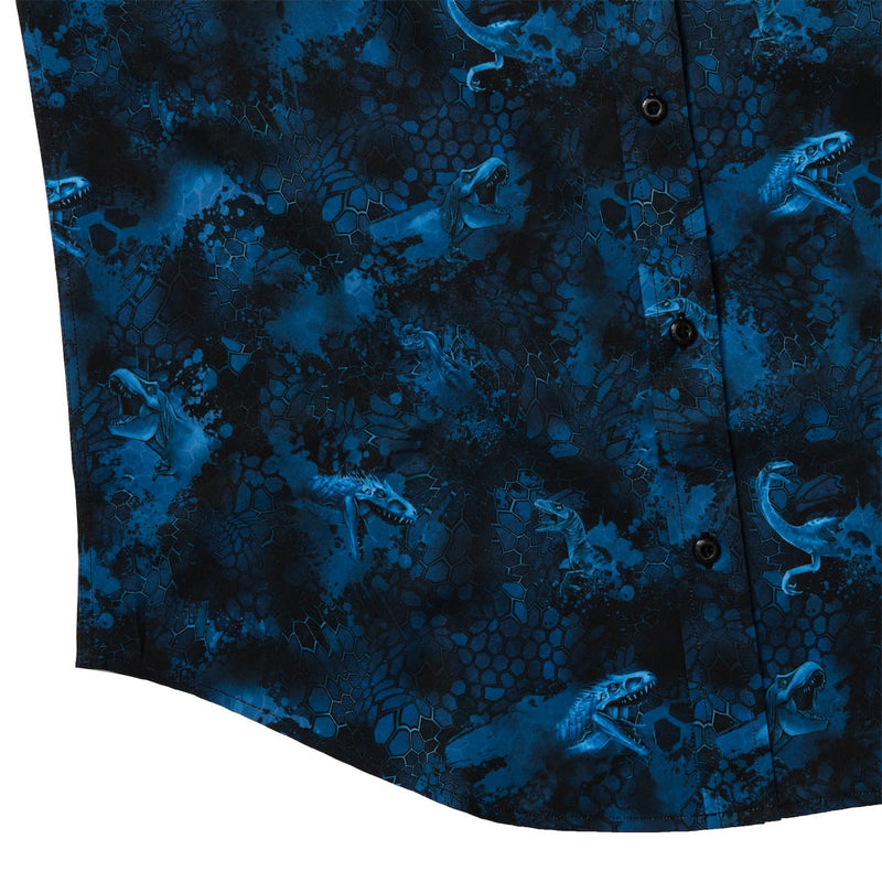 RSVLTS Assets Out of Containment KUNUFLEX Short Sleeve Shirt in Black — detail 7