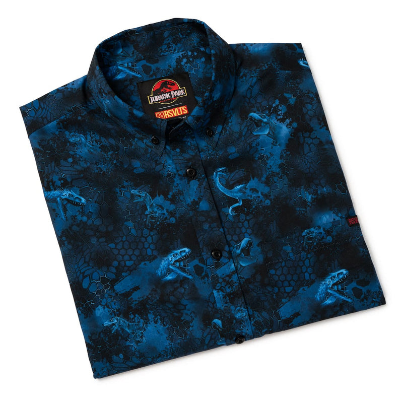 RSVLTS Assets Out of Containment KUNUFLEX Short Sleeve Shirt in Black — detail 8
