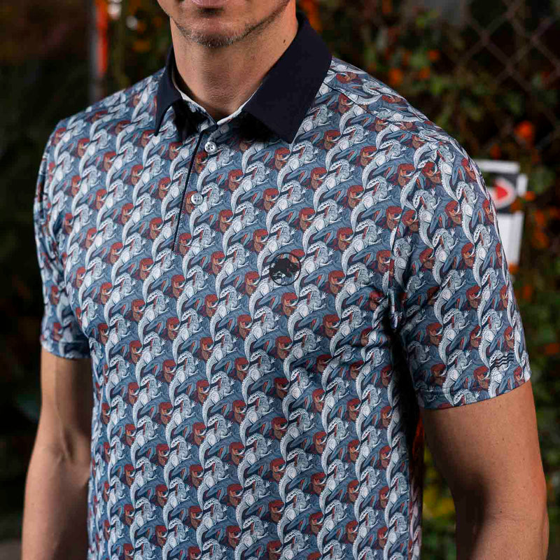 RSVLTS More Teeth All-Day Polo in Gray — detail 4