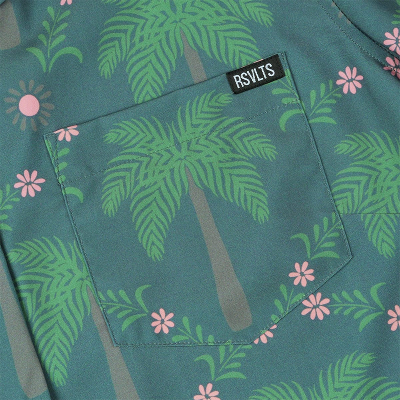 RSVLTS BIG Keep Palm Women's KUNUFLEX Short Sleeve Shirt in Green — detail 2