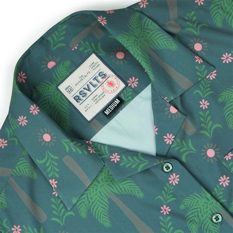 RSVLTS BIG Keep Palm Women's KUNUFLEX Short Sleeve Shirt in Green — detail 3