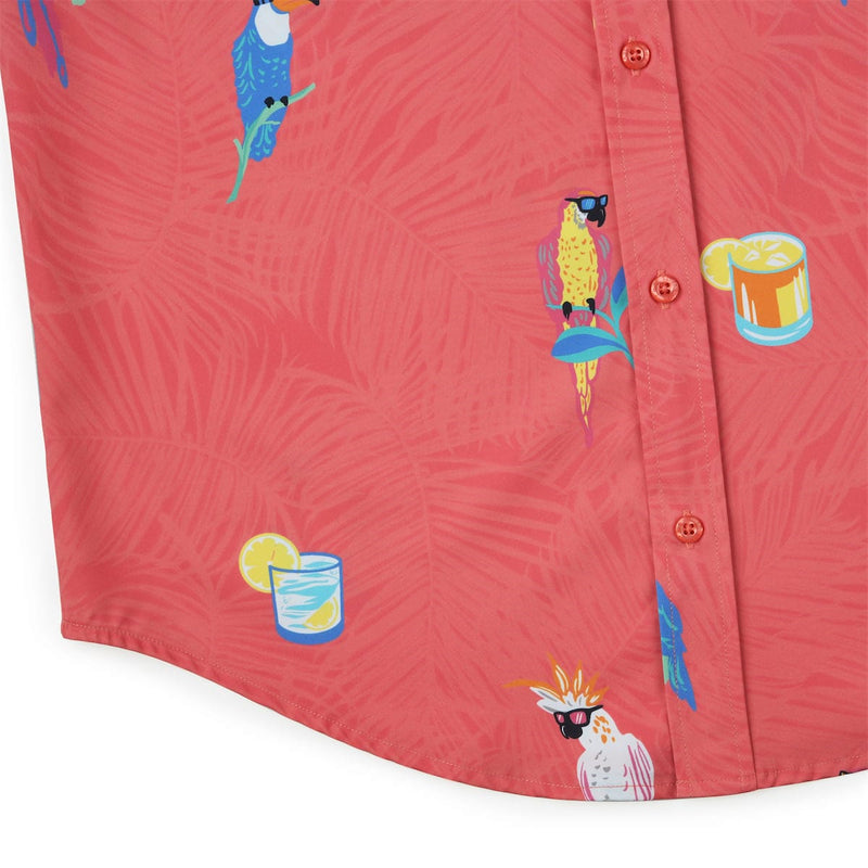 RSVLTS BIG Tropical Flocktails KUNUFLEX Short Sleeve Shirt in Pink — detail 5