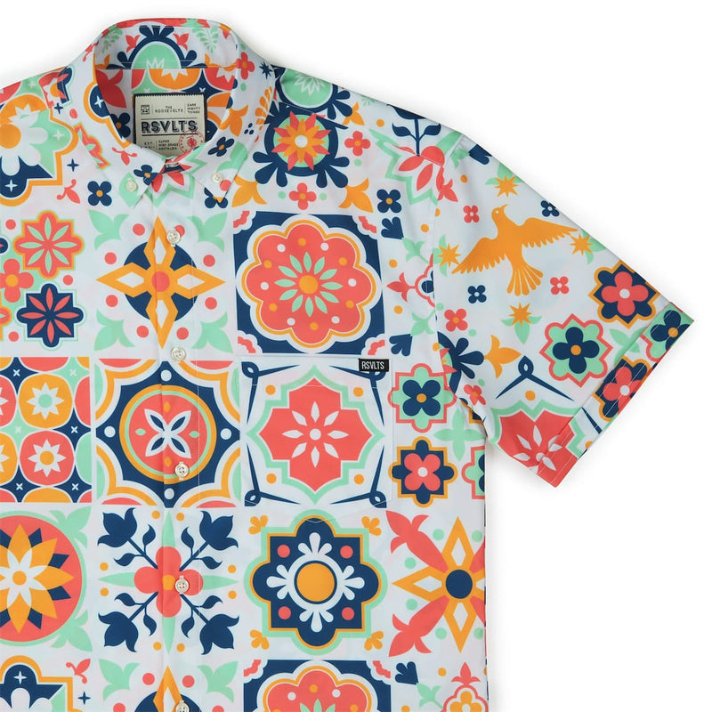 RSVLTS BIG Talavera KUNUFLEX Short Sleeve Shirt in Multicolor — front view