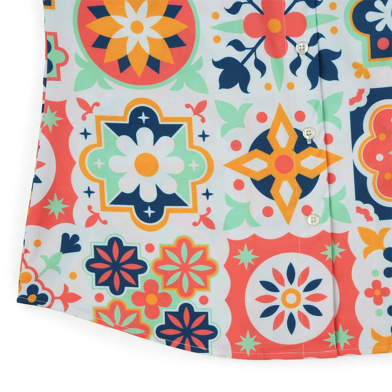 RSVLTS BIG Talavera Women's KUNUFLEX Short Sleeve Shirt in Multicolor — detail 4