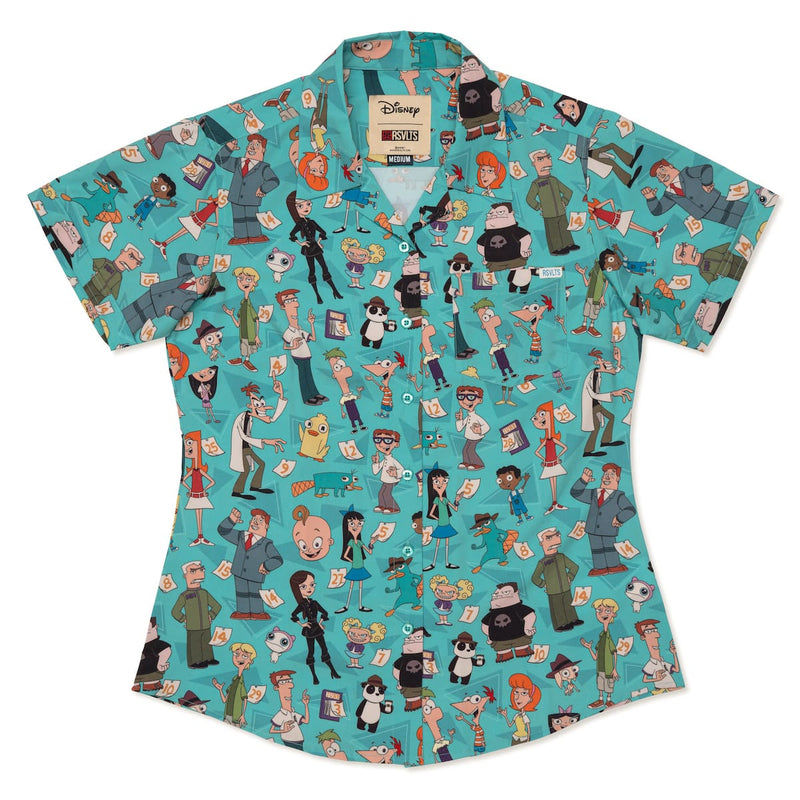 RSVLTS Citizens of Danville Women's KUNUFLEX Short Sleeve Shirt in Green — detail 2