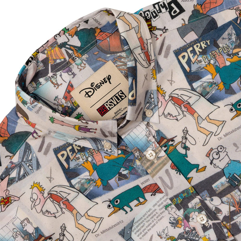 RSVLTS Tri-State Sketches KUNUFLEX Short Sleeve Shirt in Multicolor — detail 3