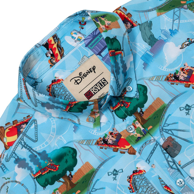 RSVLTS Summer Shenanigans KUNUFLEX Short Sleeve Shirt in Blue — detail 3