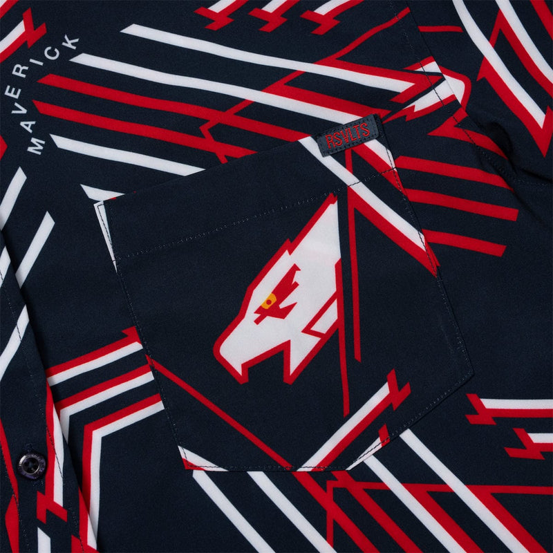 RSVLTS Maverick’s Mark KUNUFLEX Short Sleeve Shirt in Black — detail 3