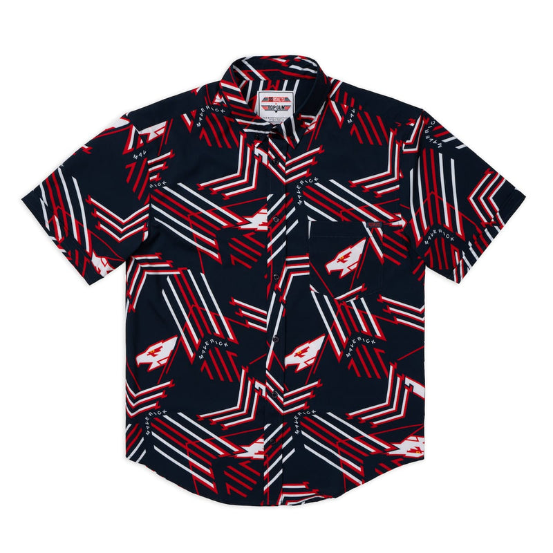 RSVLTS Maverick’s Mark KUNUFLEX Short Sleeve Shirt in Black — detail 5