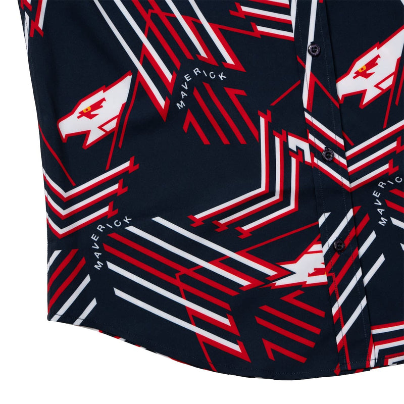 RSVLTS Maverick’s Mark KUNUFLEX Short Sleeve Shirt in Black — detail 7