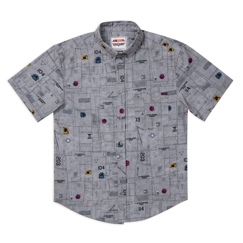 RSVLTS F-14 Tomcat KUNUFLEX Short Sleeve Shirt in Gray — detail 5