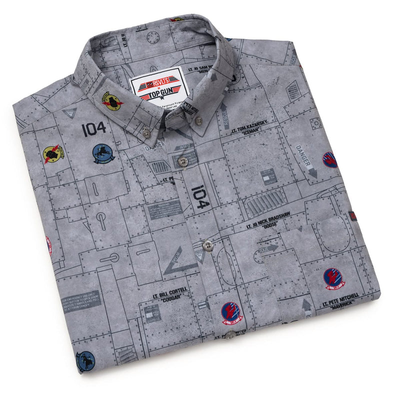 RSVLTS F-14 Tomcat KUNUFLEX Short Sleeve Shirt in Gray — detail 8