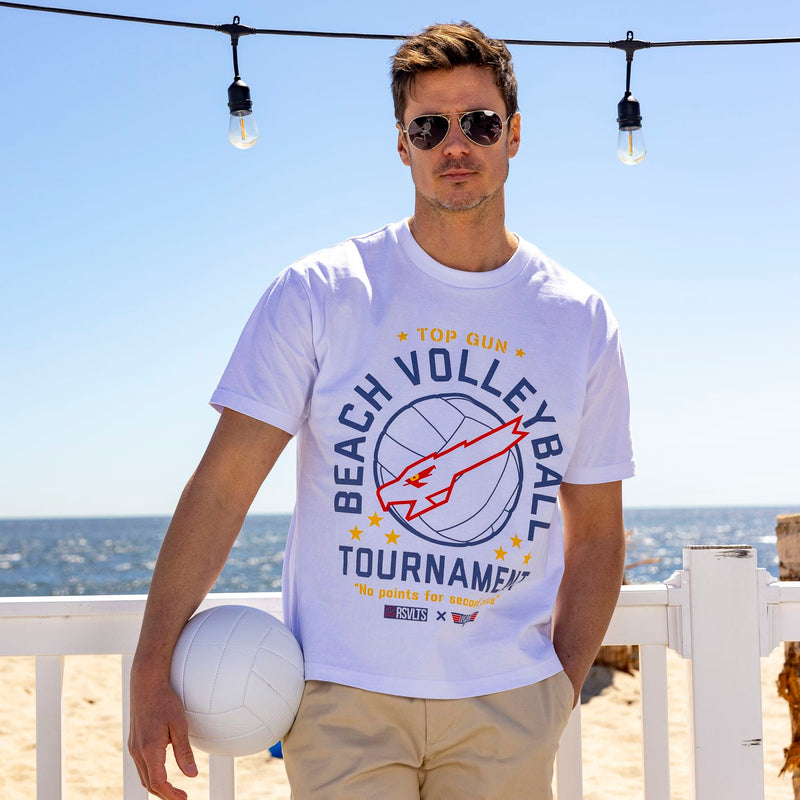RSVLTS No Points for Second Place Vintage Crewneck Tee in White — detail 4